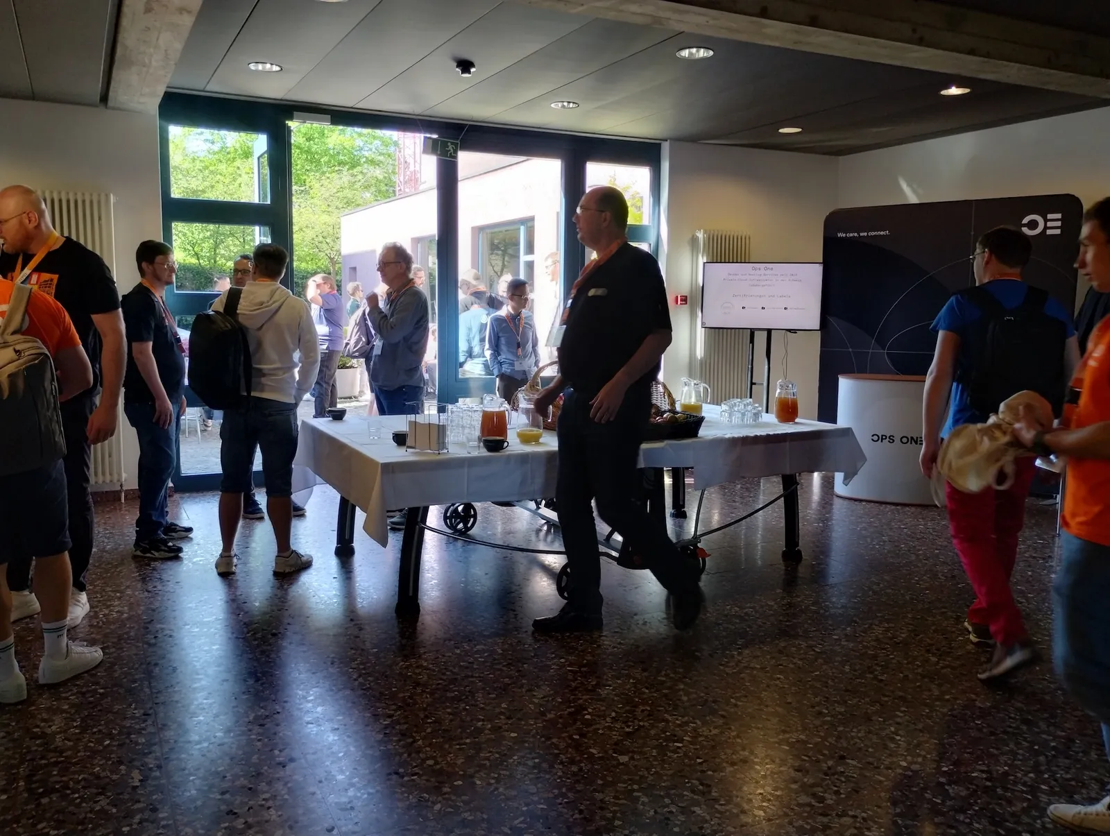 Eintrudeln zu Beginn des Barcamps mit Kaffee und Gipfeli.