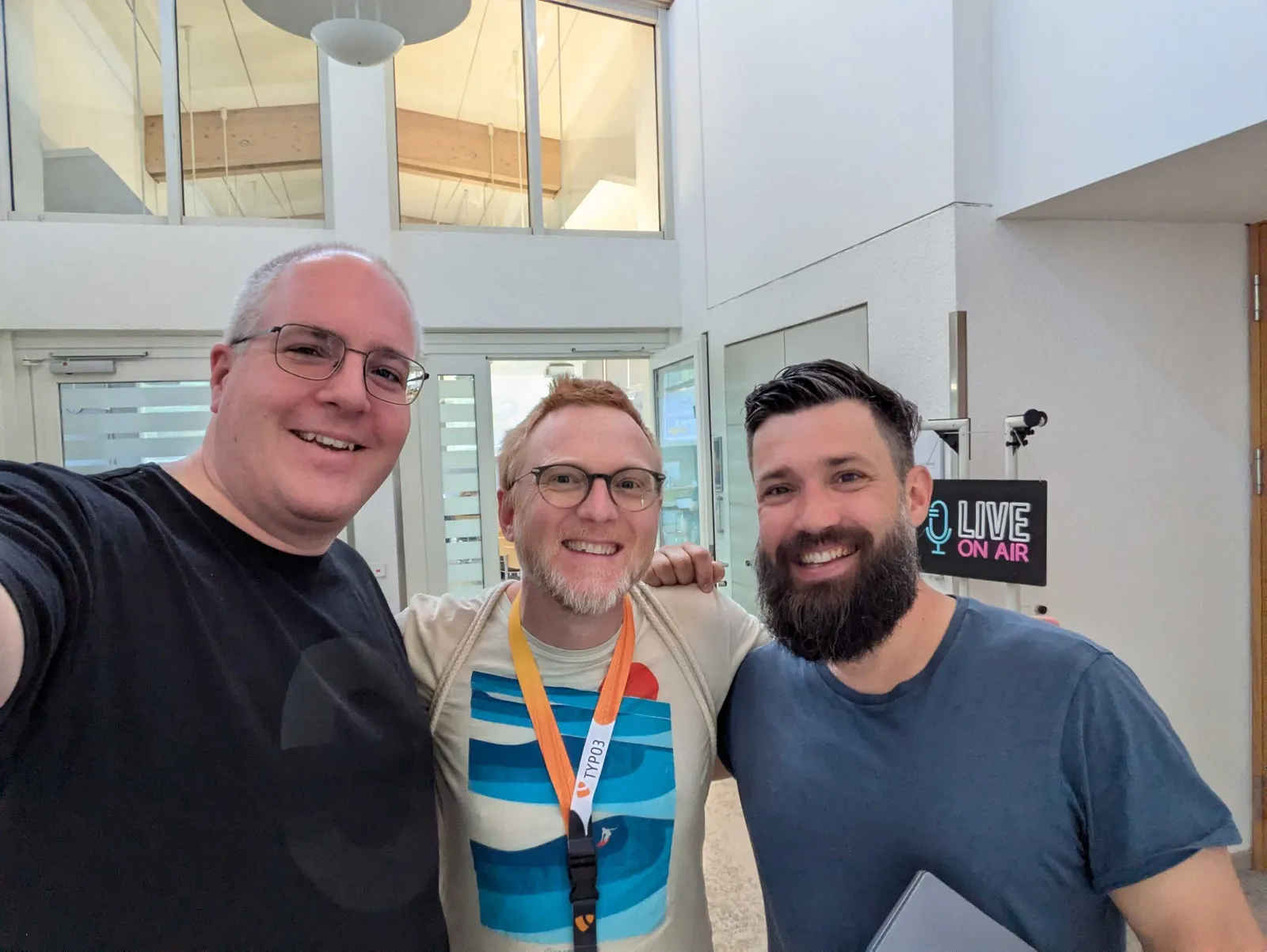 Mario, Daniel und Andri an den TYPO3 Developer Days 25 in Karlsruhe.